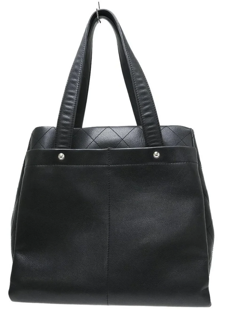 Chanel Black Calfskin Tote Handbag